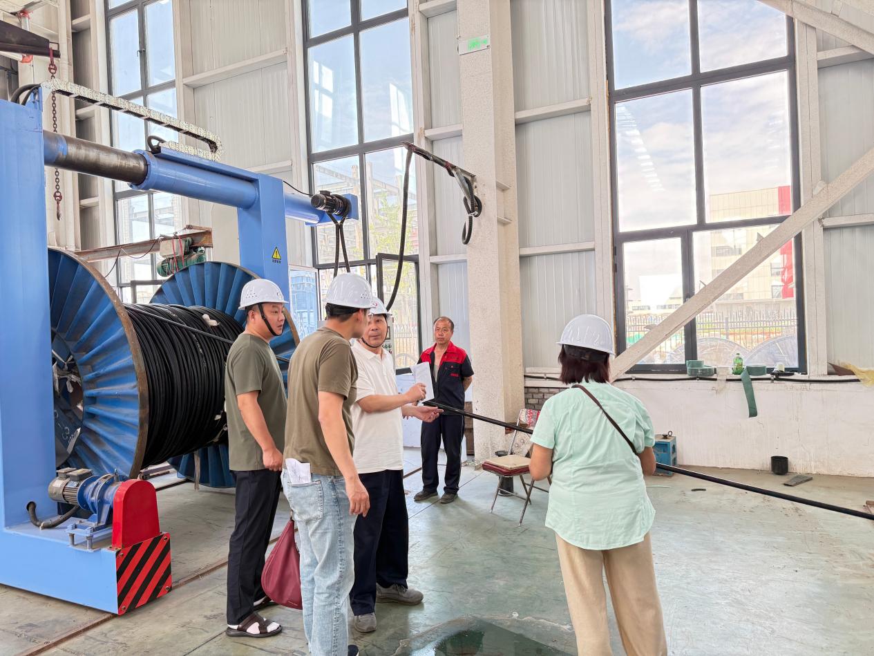 Mongolian clients review export cable production in the Hongda Cable workshop
